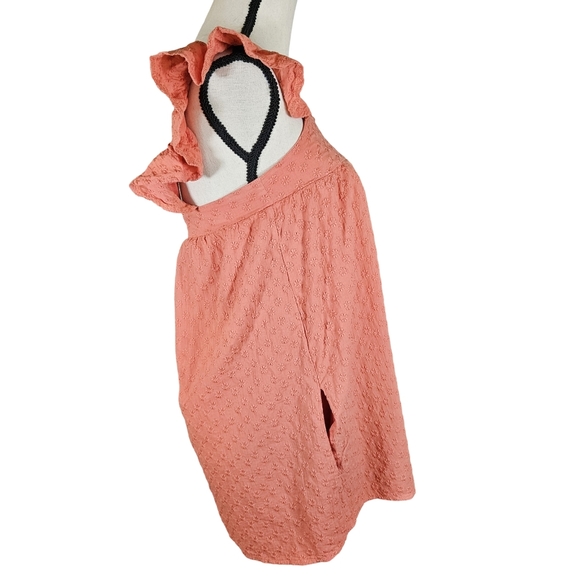 BB Dakota by Steve Madden Orange Lined Mini Dress, Square Neck, XS - Picture 3 of 13